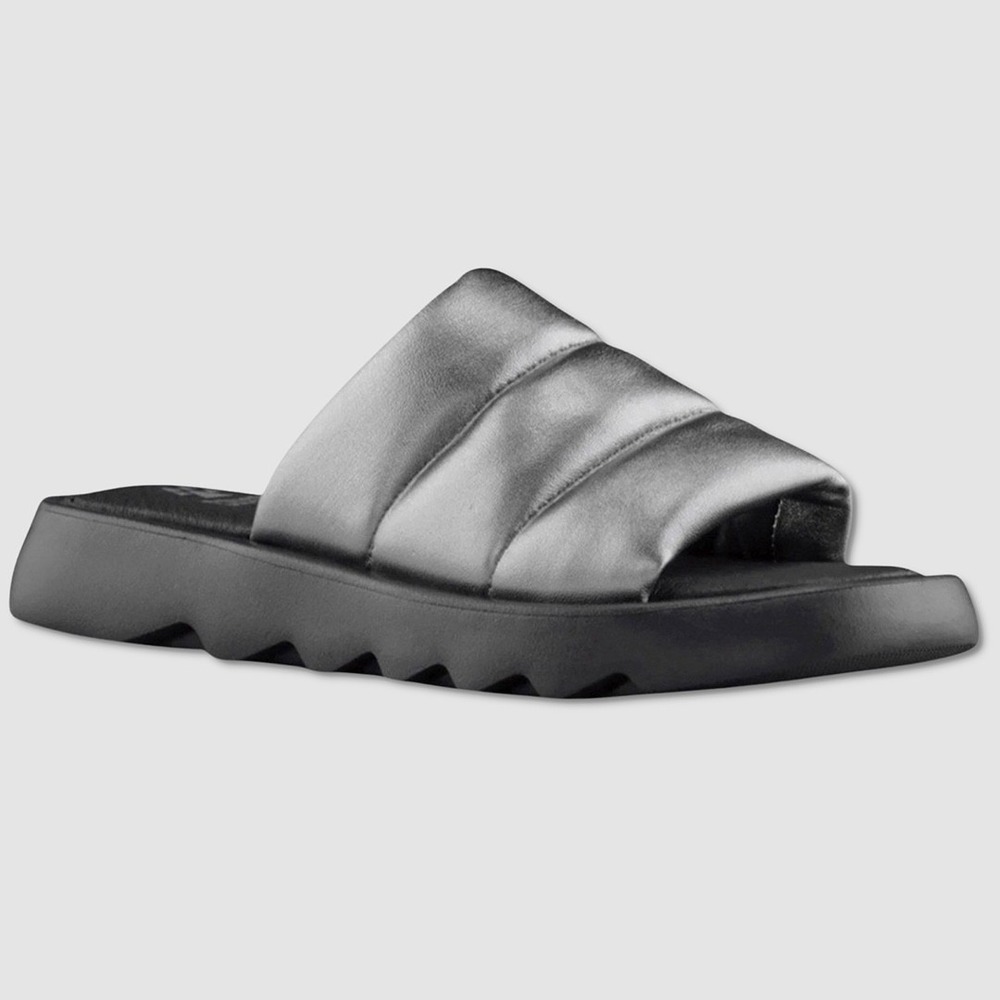 Womens Cougar Julep Sandals - NWT Size 7.5 Metallic Silver / Black - #47790-ZZ2